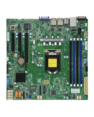 Материнская плата SuperMicro SuperMicro MBD-X11SCL-F-B LGA1151v2,C242,4*DDR4,6*SATA 6G RAID,M.2,3*PCIE,2*Glan,5*USB3.1,VGA) BULK