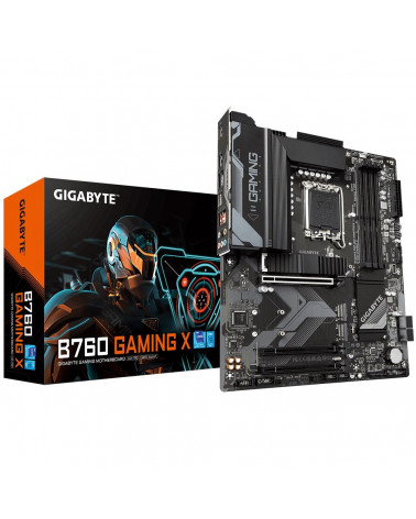 Материнская плата Gigabyte B760 GAMING X, Socket 1700, Intel®B760, 4xDDR5-4800, HDMI+DP, 3xPCI-Ex16, 4xSATA3(RAID 0/1/5/10), 3xM