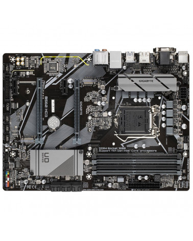 Материнская плата Gigabyte B560 HD3, Socket 1200, Intel®B560, 4xDDR4-3200, D-SUB+DVI-D+HDMI+DP, 2xPCI-Ex16, 2xPCI-Ex1, 6xSATA3, 