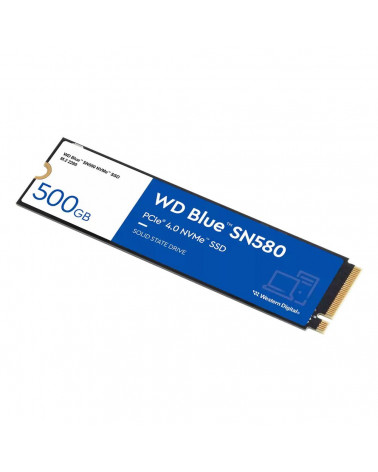 Твердотельный накопитель SSD Western Digital M.2 2280 500GB Blue SN580 WDS500G3B0E PCIe Gen4x4 with NVMe, 3D TLC NAND 