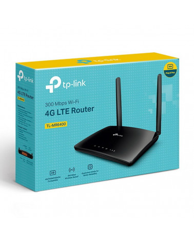 Маршрутизатор TP-LINK TL-MR6400 N300 4G LTE Wi-Fi роутер,встроенный 4G/3G-модем,совместимый со стандартами(FDD/TDD)/DC-HSPA+/HSP