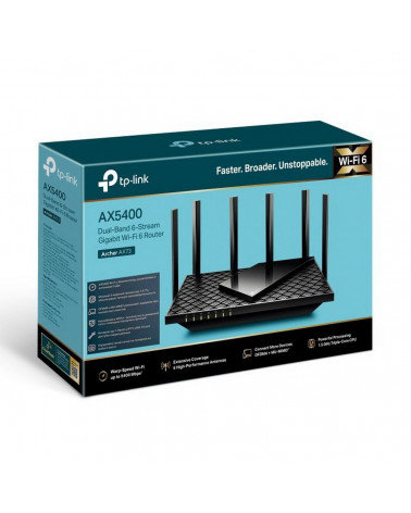 Маршрутизатор TP-LINK Archer AX73 AX5400 Двухдиапазонный гигабитный Wi-Fi роутер, трёхъядерный процессор 1,5 ГГц, 1 гигабитный п