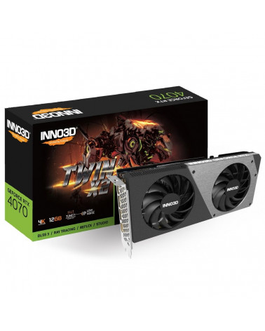 Видеокарта INNO3D RTX4070 TWIN X2 12GB GDDR6X 192-bit DPx3 HDMI 2FAN RTL 