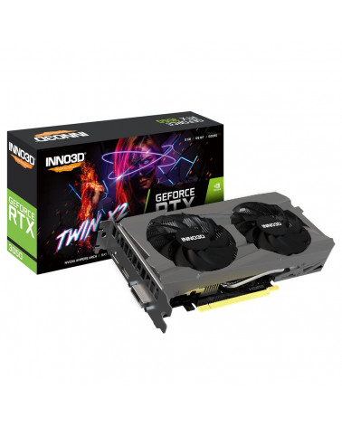 Видеокарта INNO3D RTX3050 TWIN X2 8GB GDDR6 128-bit 2FAN DVI DP HDMI RTL 