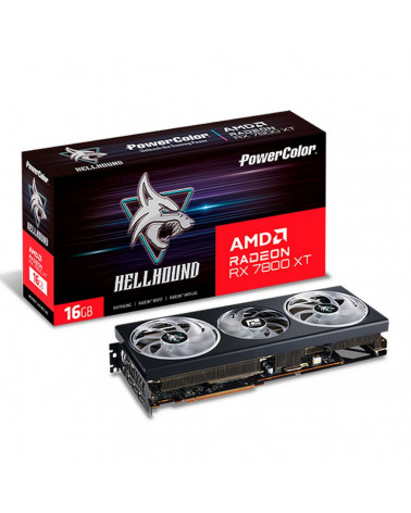 Видеокарта PowerColor RX7800XT Hellhound 16GB GDDR6 256-bit DPx3 HDMI 3FAN RTL 