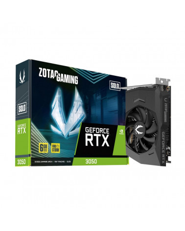 Видеокарта Zotac RTX3050 SOLO 6GB GDDR6 96bit 3xDP HDMI 1FAN Lite Pack 