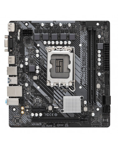 Материнская плата ASRock H610M-HDV, Socket 1700, Intel®H610, 2xDDR4-3200, D-SUB+HDMI+DP, 1xPCI-Ex16, 1xPCI-Ex1, 4xSATA3, 8 Ch Au