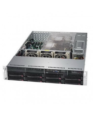 Корпус SuperMicro CSE-825TQC-R802LPB 2U SC825TQC 8 x 3.5" hot-swap SAS3/SATA LP Chassis w/ Red. 800W PWS 