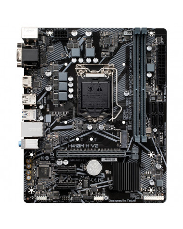 Материнская плата Gigabyte H410M H V2, Socket 1200, Intel®H470, 2xDDR4-2666, D-SUB+HDMI, 1xPCI-Ex16, 2xPCI-Ex1, 4xSATA3, 1xM.2, 