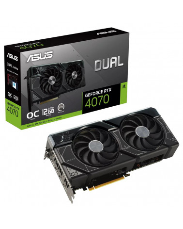 Видеокарта ASUS DUAL-RTX4070-O12G /RTX4070,HDMI,DP*3,12G,D6X