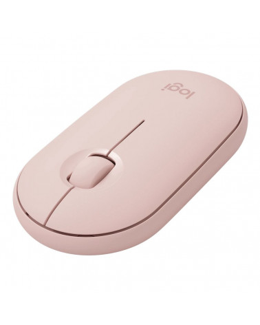 Мышь беспроводная Logitech Pebble M350 Pink розовая, оптическая, 1000dpi, 2.4GHz, USB-ресивер, бесшумная, под обе руки 