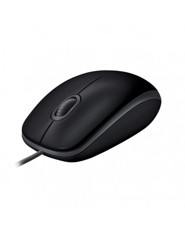 Мышь Logitech B100 Black черная, оптическая 800dpi, USB, 1.8м, 10, (041271) 