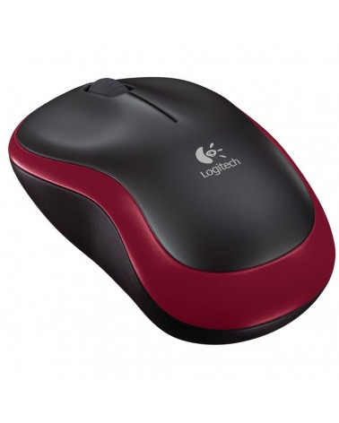 Мышь беспроводная Logitech M185 Red красная, оптическая, 1000dpi, 2.4GHz, USB-ресивер Logitech Unifying® 