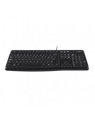 Клавиатура Logitech K120 for Business |920-002522| черная, офисная, 104 клавиши, защита от воды, USB 1,5м, brown box, (021419)