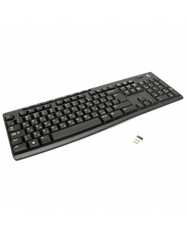 Клавиатура беспроводная Logitech K270 |920-003757| приемник Unifying, 2 батарейки AAA, (033030)