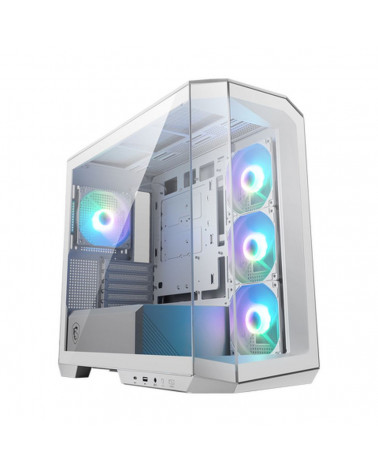 Корпус MSI MAG Pano M100R PZ White , Micro-ATX, 1xUSB 3.2 Gen 1, 1xUSB 3.2 Gen2 Type-C, 4x120mm ARGB Fan, ARGB+PWM Control Board