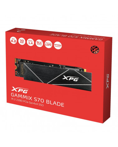 Твердотельный накопитель SSD ADATA XPG GAMMIX S70 BLADE 2TB M.2 2280 AGAMMIXS70B-2T-CS Client PCIe Gen4x4 with NVMe, 7400/6400, 