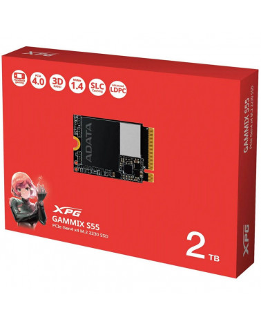 Твердотельный накопитель SSD ADATA M.2 2230 2TB XPG GAMMIX S55 PCIe Gen4x4 with NVMe 5000/3700, 3D ТLC NAND 