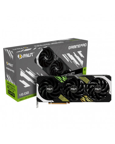 Видеокарта Palit RTX4070Ti SUPER GAMINGPRO 16GB GDDR6X 256-bit DPx3 HDMI 3FAN RTL 