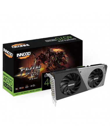 Видеокарта INNO3D RTX4070 SUPER TWIN X2 12GB GDDR6X 192bit 3xDP HDMI 2FAN 