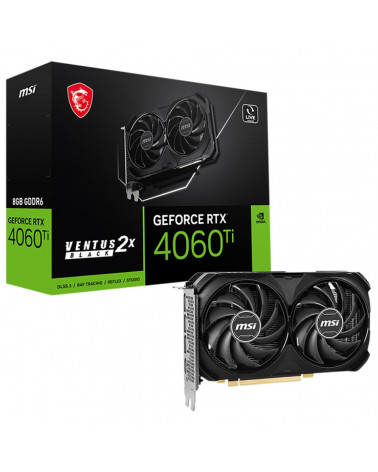 Видеокарта MSI RTX4060Ti VENTUS 2X BLACK 8GB GDDR6 128bit 3xDP HDMI 2FAN RTL 