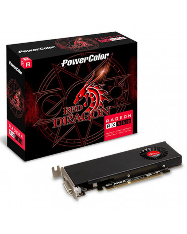 Видеокарта PowerColor RX550 Red Dragon 2GB GDDR5 64bit DVI-D HDMI 1FAN RTL 