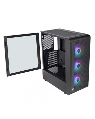 Корпус Thermaltake S200 TG ARGB CA-1X2-00M1WN-00 /Black/Win/SPCC/Tempered Glass*1/120mm ARGB Lite Fan*3/Brown Box CA-1X2-00M1WN-