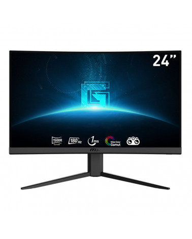 Монитор MSI 23.6" G24C4 E2 Black (VA,1920x1080, 2xHDMI+DP, 1 ms, 178°/178°, 250 cd/m, 3000:1 (100M:1), 180Hz, MM, Curved) 