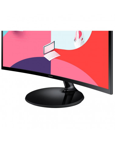 Монитор Samsung 23.8" S24C360EAI Black (VA, 1920x1080, D-Sub+HDMI, 4 ms, 178°/178°, 250 cd/m, 3000:1, 75Hz, Curved R1800) 