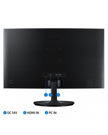 Монитор Samsung 23.8" S24C360EAI Black (VA, 1920x1080, D-Sub+HDMI, 4 ms, 178°/178°, 250 cd/m, 3000:1, 75Hz, Curved R1800) 