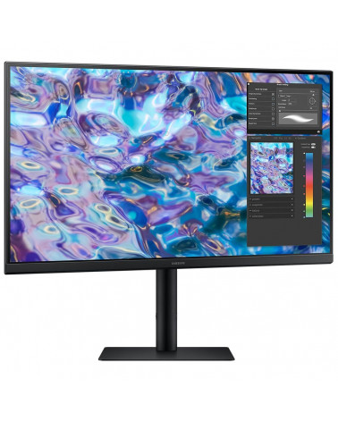 Монитор Samsung 27" S27B610EQI ViewFinity S6 Black (IPS, 2560x1440, HDMI+HDMI+DP, 5 ms, 178°/178°, 300 cd/m, 1000:1, 75Hz, Pivot