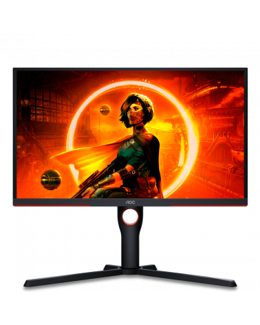 Монитор AOC 24.5" AGON 25G3ZM Black-Red (VA, 1920x1080, HDMI+HDMI+DP, 0.5 ms, 178°/178°, 300 cd/m, 3000:1, 240Hz, Pivot) 