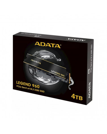 Твердотельный накопитель SSD ADATA LEGEND 960 MAX 4TB M.2 2280 ALEG-960M-4TCS PCIe Gen4x4 with NVMe, 7400/6800, IOPS 700/550, MT