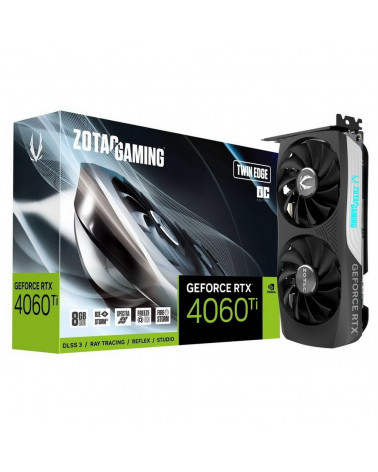 Видеокарта Zotac RTX4060Ti 8GB TWIN EDGE OC GDDR6 128bit 3xDP HDMI 2FAN Medium Pack 