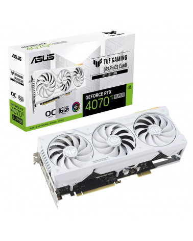 Видеокарта ASUS TUF-RTX4070TIS-O16G-BTF-WHITE //RTX4070TIS ,HDMI*2,DP*3,16G,D6X