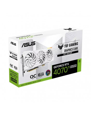 Видеокарта ASUS TUF-RTX4070TIS-O16G-BTF-WHITE //RTX4070TIS ,HDMI*2,DP*3,16G,D6X