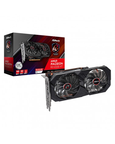 Видеокарта ASRock RX6500XT Phantom Gaming OC 8GB GDDR6 64bit DP HDMI 2FAN RTL 