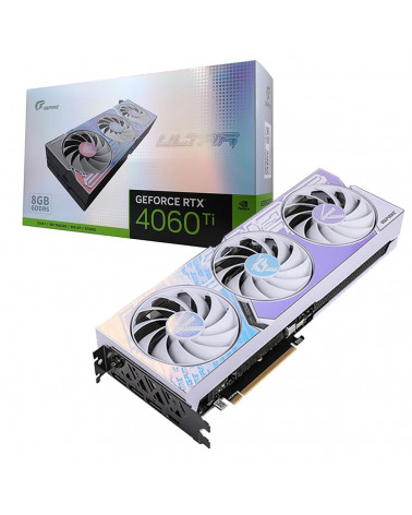 Видеокарта Colorful RTX 4060 Ti Ultra W OC 8GB-V 128-bit GDDR6 DPx3 HDMI 3FAN RTL 