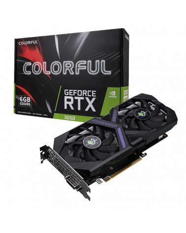 Видеокарта Colorful RTX 3050 6GB-V GDDR6 94bit DVI DP HDMI 2FAN RTL 