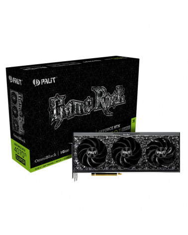 Видеокарта Palit RTX4070Ti SUPER GAMEROCK OMNIBLACK 16GB GDDR6X 256bit 3xDP HDMI 3FAN RTL 