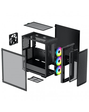 Корпус Deepcool CK560 Mid-Tower, black, TG (R-CK560-BKAAE4-G-1) (714842) 