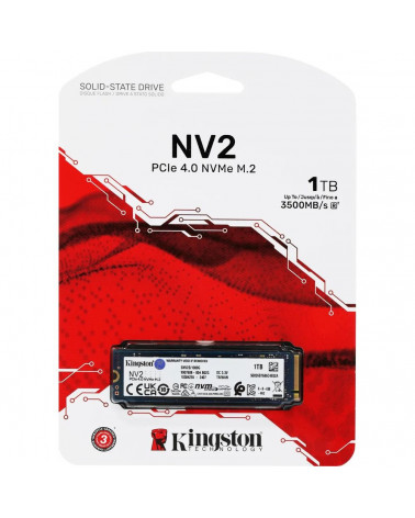 Твердотельный накопитель SSD Kingston M.2 2280 1000GB NV2 SNV2S/1000G PCIe Gen 4.0x4,3500/2100,IOPS K,MTBF (actual) , 320TBW, 1.