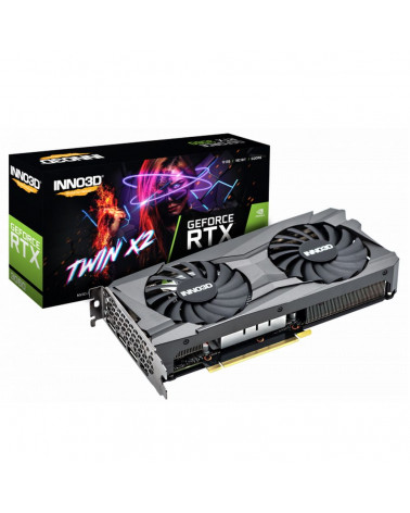 Видеокарта INNO3D RTX3060 TWIN X2 12GB GDDR6 192bit DVI HDMI 3xDP RTL 10 (796) (102091) 