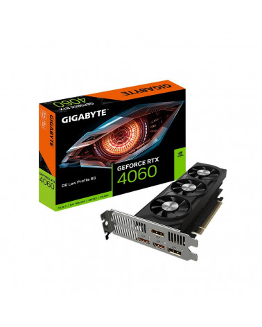 Видеокарта Gigabyte RTX4060 Low Profile 8GB GDDR6 128-bit DPx2 HDMIx2 3FAN LP RTL 