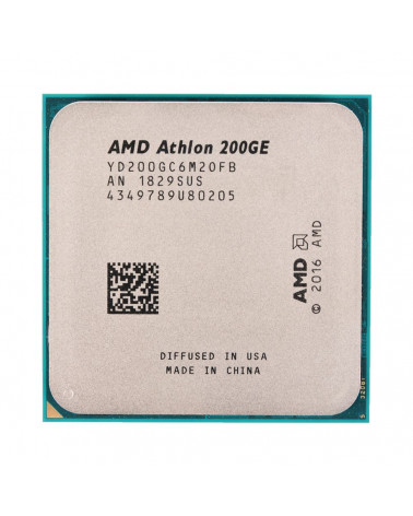 Центральный Процессор AMD Athlon 200GE OEM (Raven Ridge, 14nm, C2/T4/GPU3, Base 3,20GHz, Vega 3, L3 4Mb, TDP 35W, SAM4) OEM (600