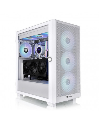 Корпус Thermaltake S250 TG ARGB Mid Tower Chassis (CA-1Y6-00M1WN-00) Snow White/Win1 SPCC/Tempered Glass* 1/CT120 ARGB White Fan