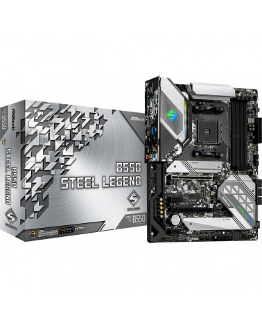 Материнская плата ASRock B550 STEEL LEGEND, Socket AM4, AMD B550, 4xDDR4-3200, HDMI+DP, 2xPCI-Ex16, 2xPCI-Ex1, 6xSATA3(RAID 0/1/