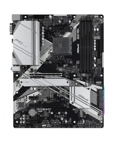 Материнская плата ASRock B550 PRO4, Socket AM4, AMD B550, 4xDDR4-3200, D-SUB+HDMI, 2xPCI-Ex16, 2xPCI-Ex1, 6xSATA3(RAID 0/1/10), 