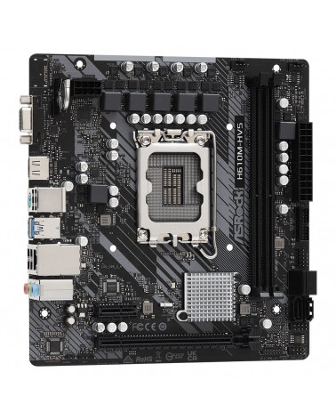 Материнская плата ASRock H610M-HVS, Socket 1700, Intel®H610, 2xDDR4-3200, D-SUB+HDMI, 1xPCI-Ex16, 1xPCI-Ex1, 4xSATA3, 8 Ch Audio