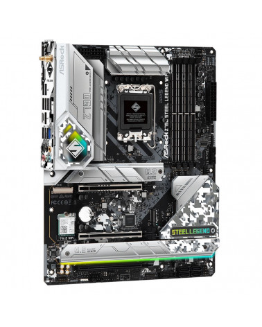 Материнская плата ASRock Z790 STEEL LEGEND WIFI, Socket 1700, Intel®Z790, 4xDDR5-4800, HDMI+DP, 3xPCI-Ex16, 8xSATA3(RAID 0/1/5/1